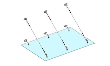 Комплект фурнитуры для козырька 1200х1800 (на вантах/тягах) k671-12-18м купить в Алматы