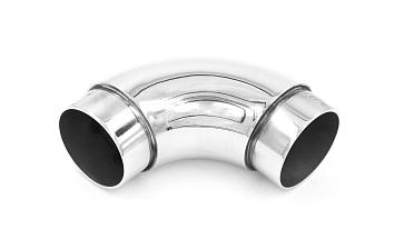 Отвод поручня под Ø42.4х1.5 мм, 90°, литой, полированный, с вставками (AISI 304) k383 купить в Алматы