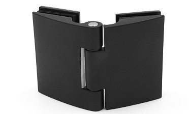 Петля для душевой кабины стекло-стекло 180°, без реза, нержавеющая сталь AISI 304, черная t313 BL купить в Алматы Петля для душевой кабины стекло-стекло 180°, без реза, нержавеющая сталь AISI 304, черная t313 BL купить в Алматы