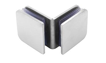 Коннектор для душевой кабины стекло-стекло 90° 45х45 мм шлифованный t725-2 SSS  купить в Алматы