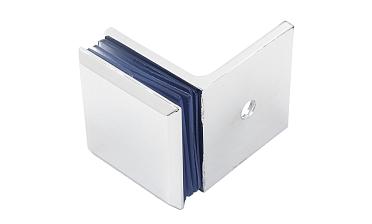 Коннектор для душевой кабины стена-стекло 90° 45х45 мм латунь-хром, полированный t732 PC купить в Алматы