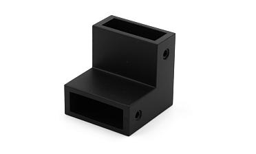 Соединитель труба-труба для трека 30х10 мм, 90°, нержавеющая сталь AISI 304, черная t460 BL купить в Алматы