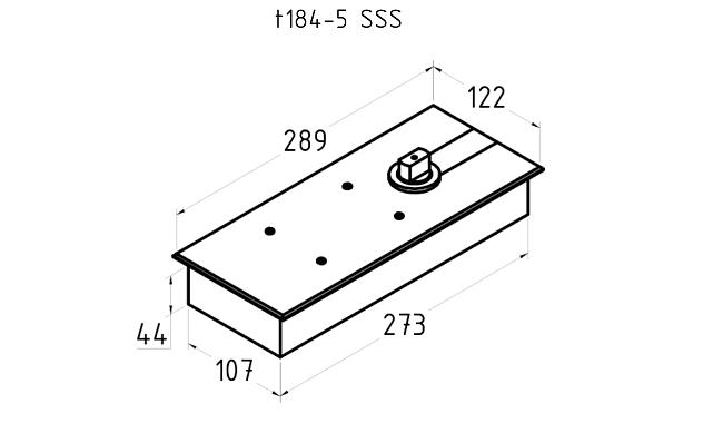 Доводчик напольный EN3 500 тыс.циклов 130гр (ширина двери 800 - 900мм, 80кг) t184-5 SSS 2
