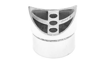 Наконечник седловина прямая 90° на стойку Ø50.8 мм, под поручень Ø50.8 мм, литая, полированная, AISI 304, k559 купить в Алматы