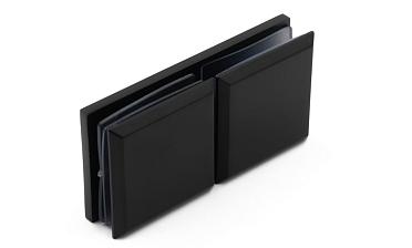 Коннектор для душевой кабины стекло-стекло 180°, 45х45, черный, вырез 71 t734 BZn купить в Алматы