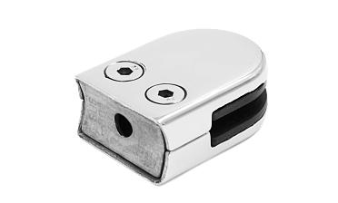 Стеклодержатель штампованный под стекло 8 мм (4+4 мм), под стойку Ø38.1 мм 40х24х55, полированный (AISI 304) k038 купить в Алматы