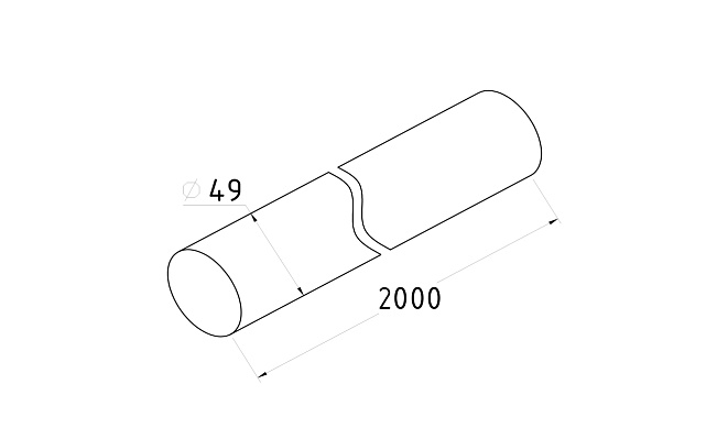 Поручень деревянный из Дуба Ø49 мм 2,0 м Эконом Ф-1670 2 Поручень деревянный из Дуба Ø49 мм 2,0 м Эконом Ф-1670 2