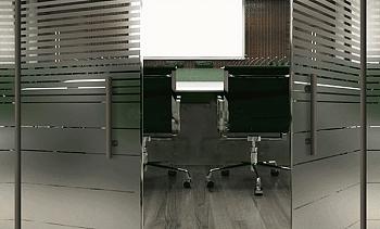 Перегородки из стекла с пленкой для офиса премиум в Алматы. Готовые проекты ПерилаГлавСнаб