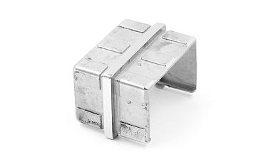 Соединитель для поручня с пазом 40х60 мм, полированный (AISI 304) k541 купить в Алматы