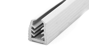 Уплотнитель в поручень с пазом 27х30 для стекла 12мм, EPDM СЕРЫЙ Фk306-G купить в Алматы