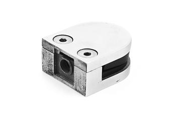 Стеклодержатель литой, под стекло 8 мм. 4+4 мм. на плоскость 40х22х48 полированный (AISI 304) k002-2 купить в Алматы