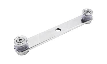 Стеклодержатель пластинчатый 3хМ8, по центрам 170х5 мм, полированный, шайбы 5 мм штамп., под стекло 6-12, (AISI 316) k023-7 купить в Алматы