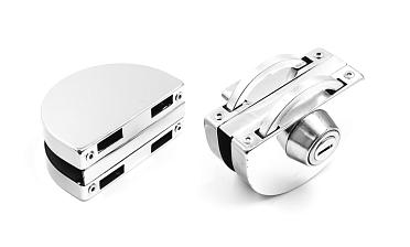 Замок для стеклянной двери с ответной частью на стекло, без вырезов, нержавеющая сталь AISI 201, полированная t109-201 PSS купить в Алматы