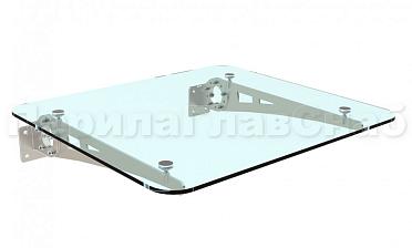 Стеклянный козырек на консоли из листа - вариант 2 купить в Алматы