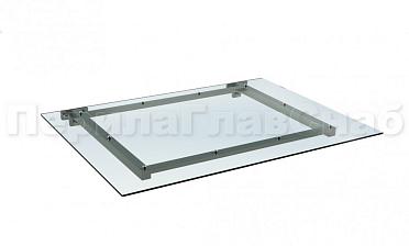 Козырек из поликарбоната на прямом каркасе купить в Алматы