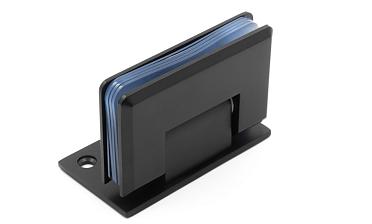 Петля для душевой стена-стекло 90х55 мм, 90°, односторонняя, цинк, черный t305 BZn купить в Алматы