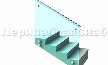 Ограждение с поручнем на выносе на точечном креплении на лестнице в Алматы. Готовые проекты ПерилаГлавСнаб Ограждение с поручнем на выносе на точечном креплении на лестнице в Алматы. Готовые проекты ПерилаГлавСнаб