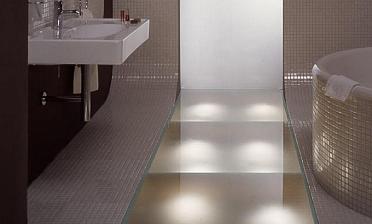 Стеклянные полы в ванной купить в Алматы