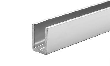 П-образный профиль для неподвижных стекол 8 мм, 19x13, L=2500, алюминий полированный t756-2500 AL купить в Алматы