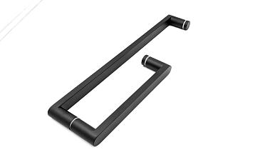 Ручка 225х425 круглая+квадратная труба AISI 304 черная t628 BL купить в Алматы