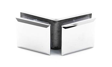 Коннектор для душевой стекло-стекло 135°, нержавеющая сталь AISI 304, полированная t736 PSS купить в Алматы