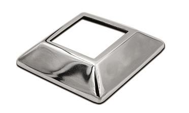 Низ стойки под трубу 40х40 мм, 80х80х1, высота 20 мм, полированный (AISI 304) k064-3 купить в Алматы