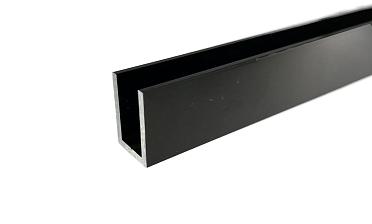 П-образный профиль 19x13, L=2500, под стекло 8 мм, алюминий анодированный в черный глянцевый t756-2500 AND BL купить в Алматы