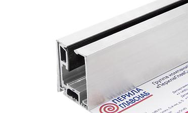 Алюминиевый зажимной профиль 3000 мм для стекла 8-12 мм, неанодированный, с отверстиями т40-8 AL купить в Алматы
