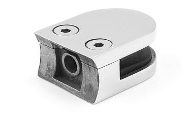 Стеклодержатель литой под стекло 8 мм (4+4 мм), под стойку Ø38.1 мм 40х22х49, полированный (AISI 304) k001-4 купить в Алматы