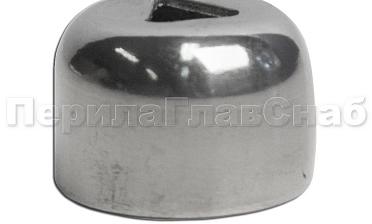 Наконечник штампованный (СПС) прямой 90° на трубу Ø16 мм, для поручня Ø38.1 мм, полированный, нержавеющий AISI 201 k211-3 купить в Алматы