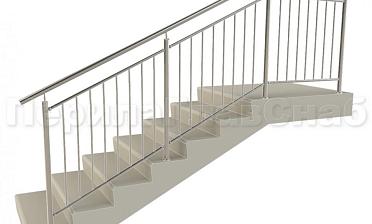 Нержавеющие ограждения для детских образовательных учреждений  с вертикальным заполнением “Частокол” - вариант №2 купить в Алматы