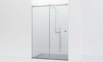 Комплект фурнитуры для душевой перегородки в проеме на профиле с раздвижной дверью t562-1 в Алматы. Готовые проекты ПерилаГлавСнаб