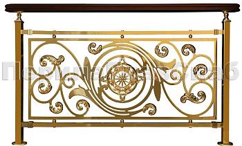 Латунные ограждения лестниц серии – Людовик XL03 в Алматы. Готовые проекты ПерилаГлавСнаб