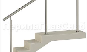 Нержавеющие ограждения без ригелей с квадратными стойками в Алматы. Готовые проекты ПерилаГлавСнаб