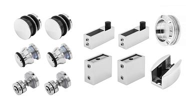 Комплект раздвижной системы для стеклянной душевой, нержавеющая сталь AISI 304, полированная t401 PSS купить в Алматы