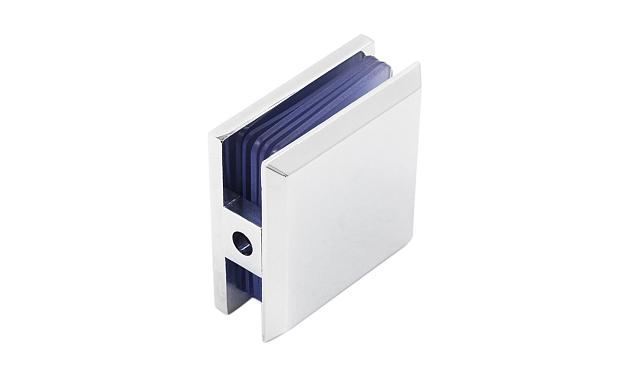 Коннектор для душевой кабины стена-стекло 45х45, цинк, вырез 67, цинк-хром полированный Фt730 PZn