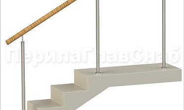 Нержавеющие ограждения без ригелей с пластиковым поручнем купить в Алматы