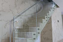 Стеклянные перила для лестниц в Алматы. Готовые проекты ПерилаГлавСнаб - фото 21