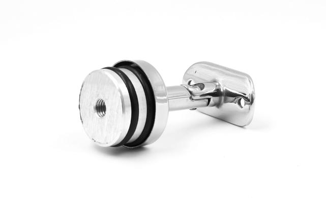 Наконечник палец с алюминиевой системой фиксации на стойке Ø42.4х1.5 мм, регулируемым ложементом под поручень Ø50.8 мм, полированный, литой, нержавеющий AISI 304 k206 4