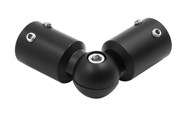  Соединитель трубы 19 мм шарнирный, цинк, черный t915 BZn 6