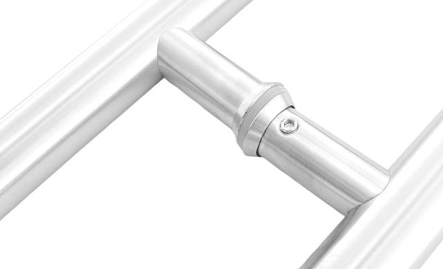 Ручка для стеклянной двери рейлинг двухсторонняя для стекла 8-12 мм, 25x275x450 мм, шлифованная t633-450 SSS 4