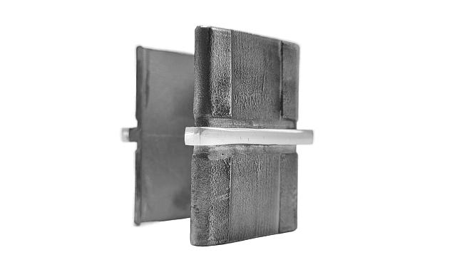 Соединитель для поручня 40х40 мм с пазом, полированный (AISI 304) Фk545-2 3