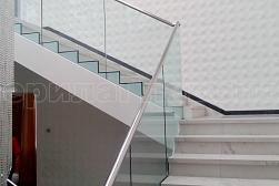 Стеклянные перила для лестниц в Алматы. Готовые проекты ПерилаГлавСнаб - фото 1