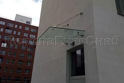 Стеклянные козырьки на вантах в Алматы. Готовые проекты ПерилаГлавСнаб - фото 3