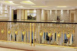 Латунные перила под золото в Алматы. Готовые проекты ПерилаГлавСнаб - фото 1