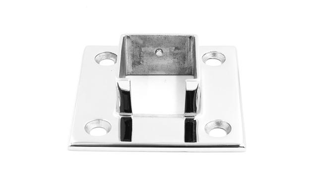 Фланец для трубы с пазом 40х40 мм, полированный, литой (AISI 304) k554 3