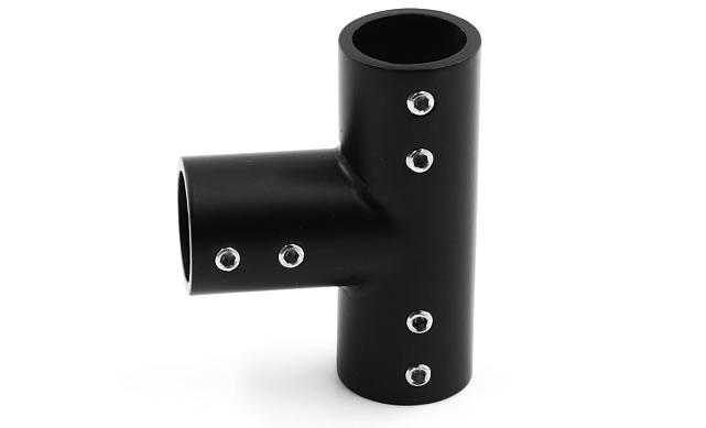 Соединитель-тройник для трубы 19 мм, нержавеющая сталь AISI 304, черная t902 BZn 4