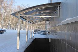 Козырьки и навесы на металлокаркасе в Алматы. Готовые проекты ПерилаГлавСнаб - фото 20