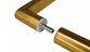 Ручка 225х425 круглая+квадратная труба AISI 304, под золото t628 Gold