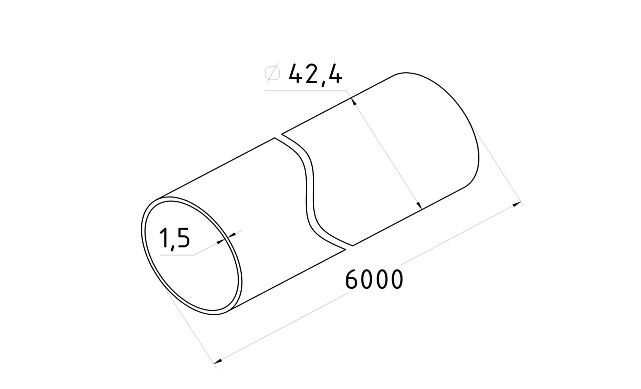 Труба круглая нержавеющая Ø42.4х1.5x6000 мм, полировка 600GRIT, (AISI 201) k845-2 2 Труба круглая нержавеющая Ø42.4х1.5x6000 мм, полировка 600GRIT, (AISI 201) k845-2 2